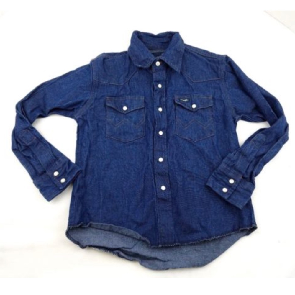 WRANGLER DENIM SHIRT TOP BUTTON DOWN